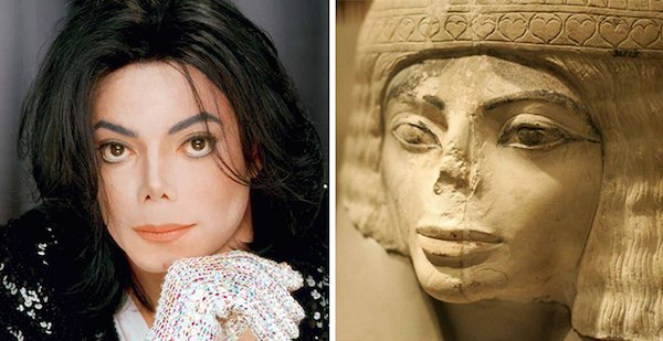 Michael-Jackson-and-this-Egyptian-statue