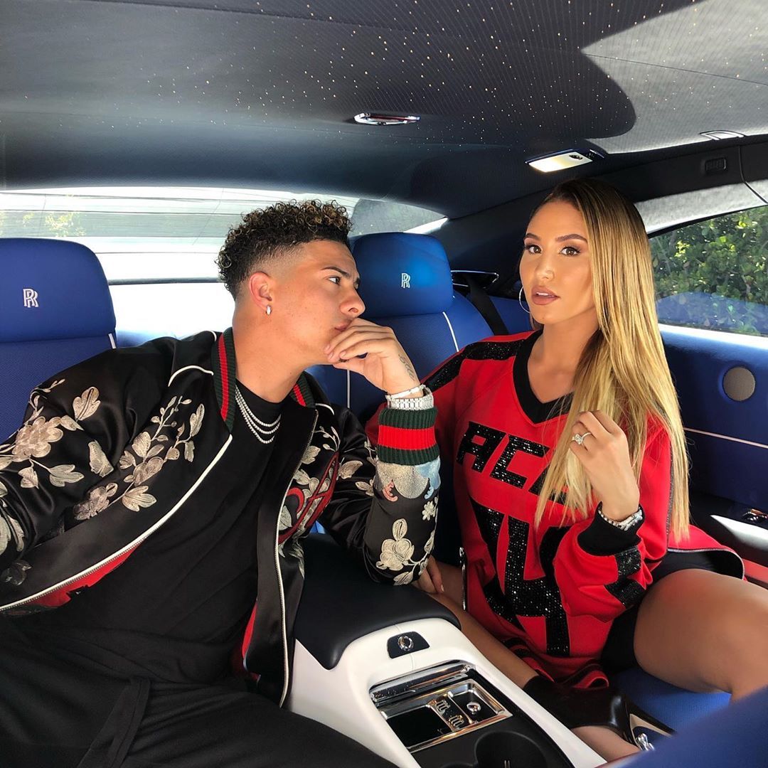 Catherine Paiz and Austin McBroom Sitting Together in a Car