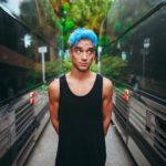 Daniel Seavey With Blue Hair