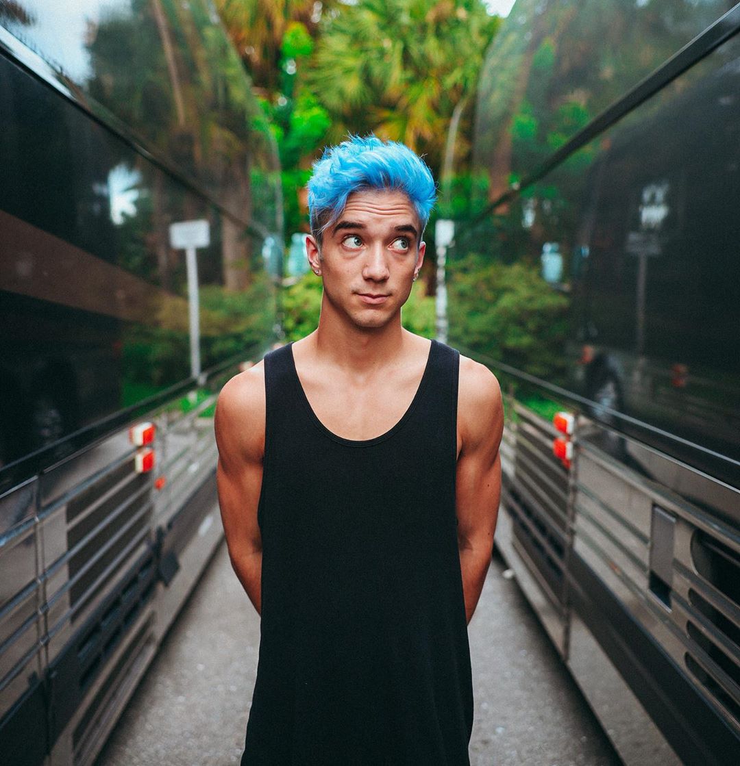 Daniel Seavey With Blue Hair