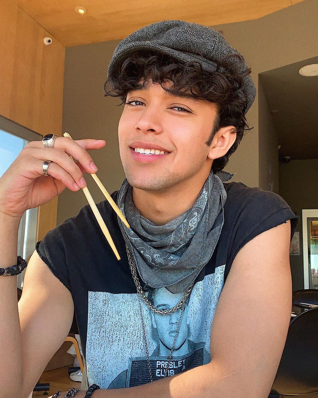 Joel Pimentel Eating Sushi