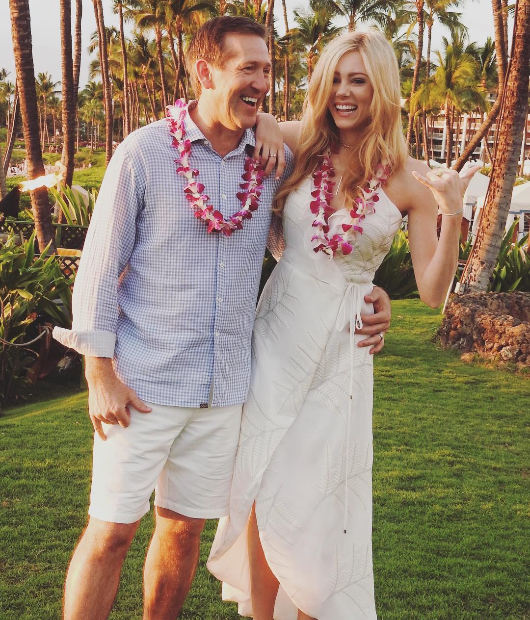 Abby Hornacek & Jeff Hornacek Hugging Each Other. 